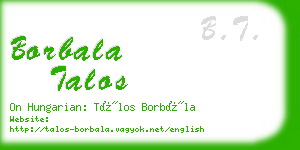 borbala talos business card